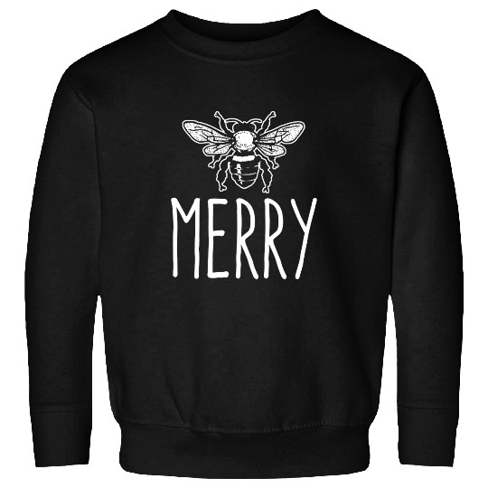 Be Merry Festive Christmas Bumble Bee for Nature Lovers Sweatshirts