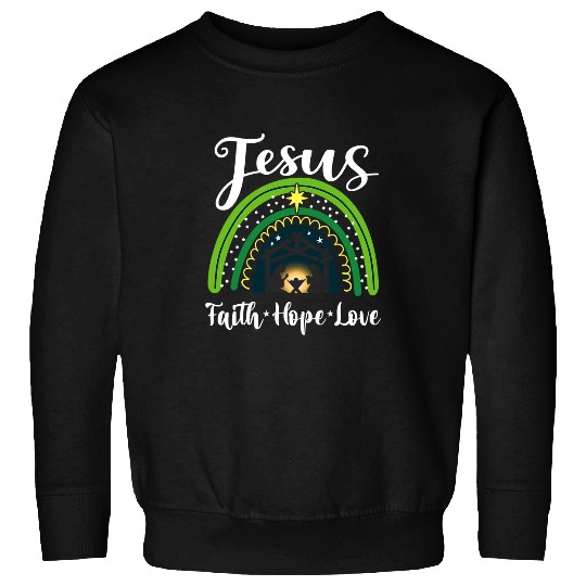 Christian Hope Love Jesus Christmas Christian Rainbow Religious 244 Bibble Jesus Christ Sweatshirts