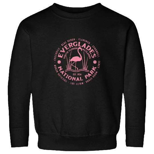 Everglades National Park Florida USA Pink Flamingo Souvenir Sweatshirts