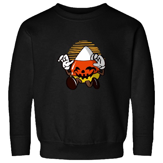Funny Halloween candy corn illustration Sweatshirts