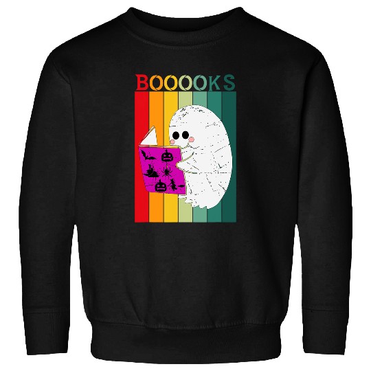 BOOOOKS ghosts Halloween Funny ghostss Book Reading Books Sweatshirts