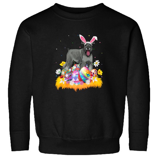 Funny Easter Egg Lover Schnoodle Dog Easter Sunday Sweatshirts