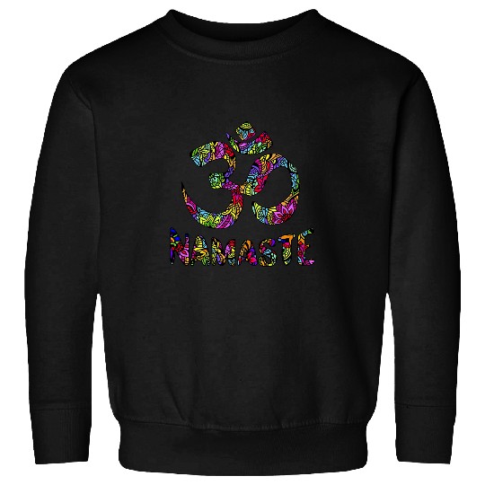 Namaste Yoga Meditation Buddhism Om Graphic Aum Yoga Zen Design Meditation Sweatshirts
