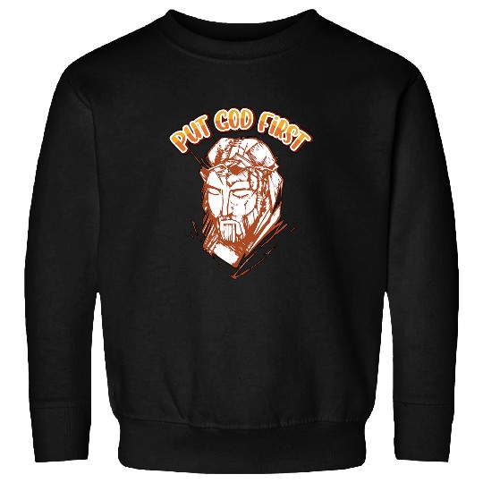 Christian Cute Boho Put God First Positive Religious Christian Women Christ Sweatshirts