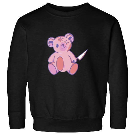 Funny Bear Creepy Pastel Goth Soft Goth Girl emo Evil teddy bear Kawaii Cute Bears Sweatshirts