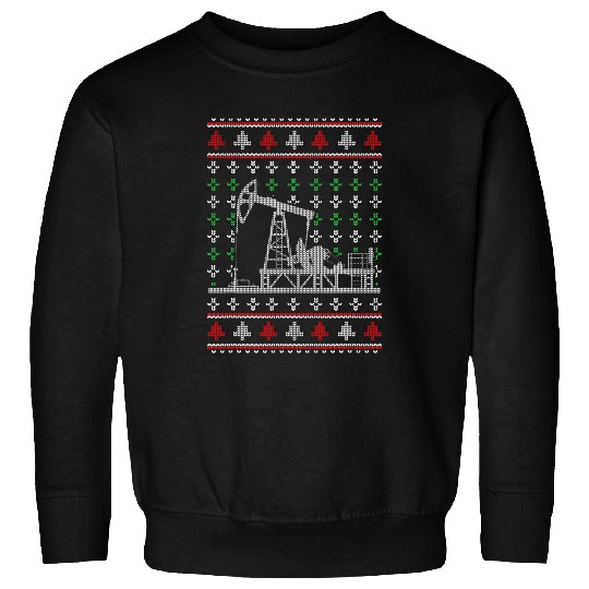 Oil Field Worker Roughneck Rig Drilling Oilfield Christmas 4 Sweatshirts