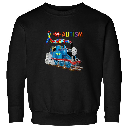 Autism Train Puzzle Pieces Train Lover Neurodiverse Sweatshirts
