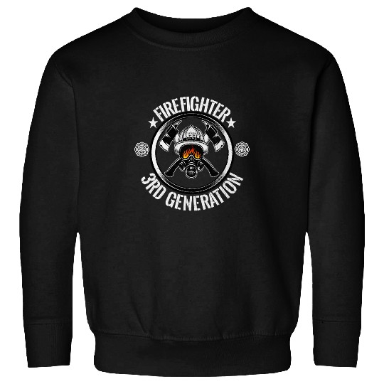 Fireman Firefighter Academy 3RD GenerationAxe Gift2nd Generation Distressed Appare Firemen Sweatshirts