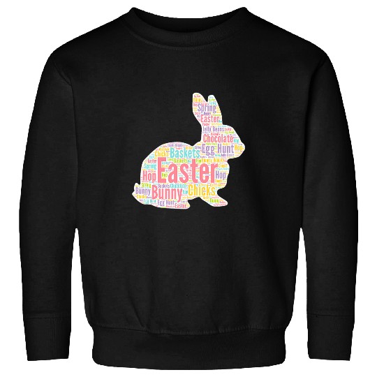 Easter Bunny Egg Hunt Word Art 2Gift Men Women Kids Sweatshirts