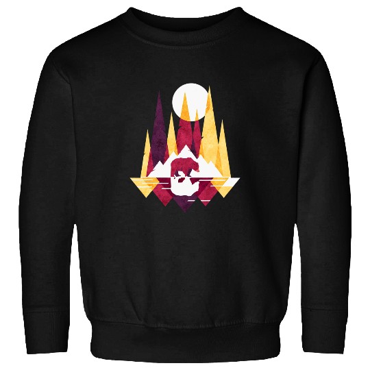 Geometric Landscape Wildlife Backpacking Camping Hiking Sweatshirts