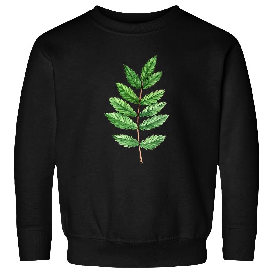 Ash Tree Leaf Watercolor Illustration Sweatshirts