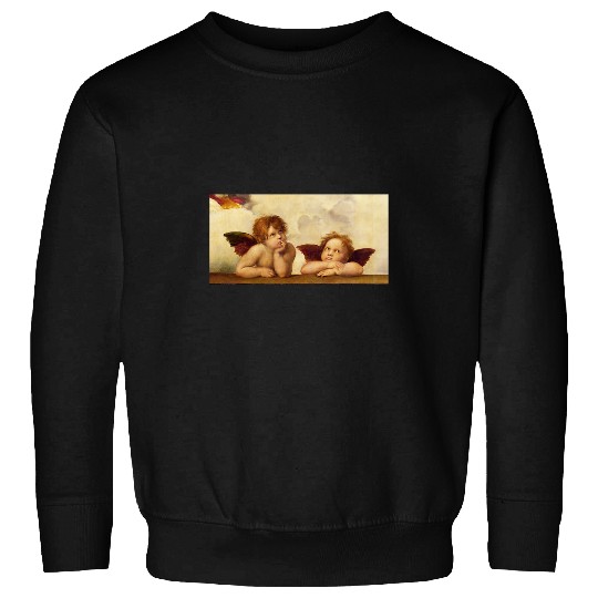 Angels Our Lady of Sistine CutoutRaphael Santis World Masterpieces Children Boys Museum Art Cute Sweatshirts