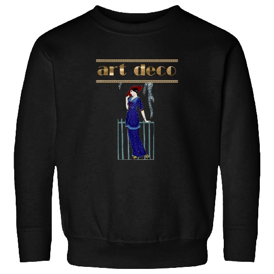 Art Deco vintages woman classy 1920s designs Sweatshirts