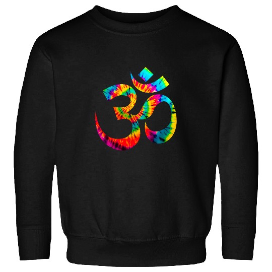 Namaste Yoga Om Yoga Aum Ohm Hindu Spiritual Meditation Tie Dye Meditation Sweatshirts