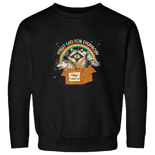 Cats Street Cats For Everybody Trash Santa Opossum Raccoon Skunk 35 Sweatshirts