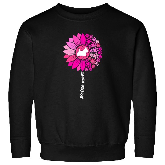 Dog Scottish Terrier Pink Scottish Terrier Mom For Women Scotty Scottie Dog Mom Sweatshirts