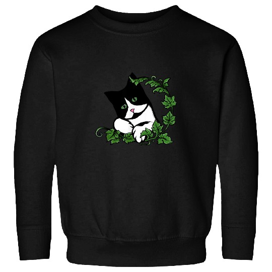 Cute Tuxedo Cat Ivy Art beautiful Sweatshirts