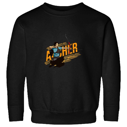 Archer with his bow cool archery sport illustration 1 Sweatshirts