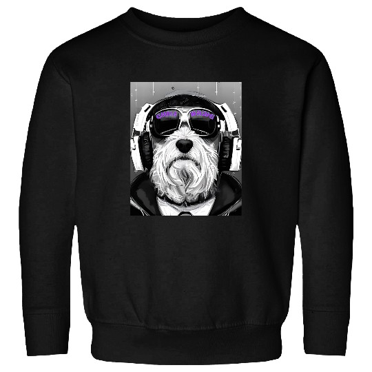Dog Maltese Chill Dawg Fashionable Dog Puppy Music Maltese Hip Hop Sweatshirts