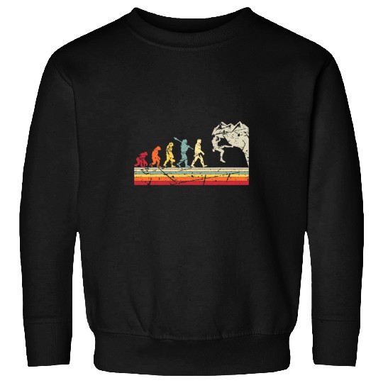 Climbing Climber Rock Climbing Human Evolution vintages Climber Climb Sweatshirts