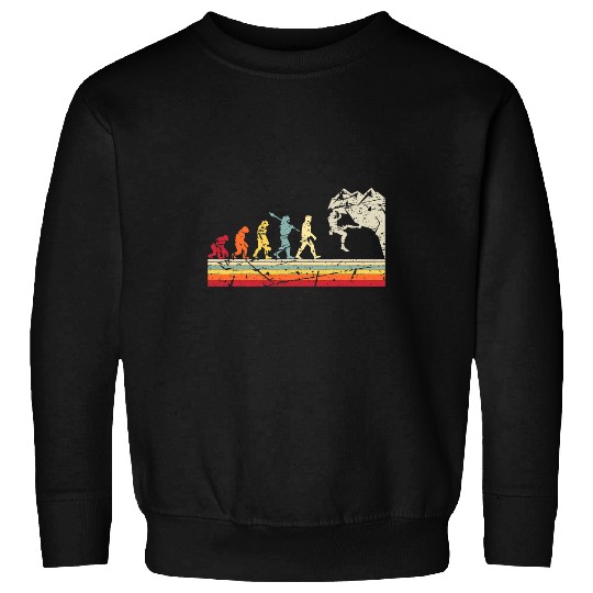 Climbing Climber Rock Climbing Human Evolution vintages Climber Climb Sweatshirts