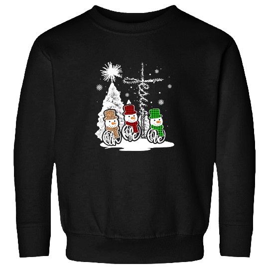 Christian Christmas Jesus Faith Hope Love Snowman Christian xmass 266 Bibble Jesus Christ Sweatshirts