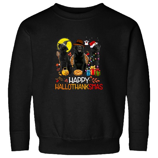Happy Hallothanksmas Black Lab Dog Funny Halloween Christmas 199 Sweatshirts