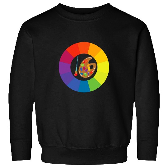 Art teacher Painter and Artist Color Painting Pallete Art Sweatshirts
