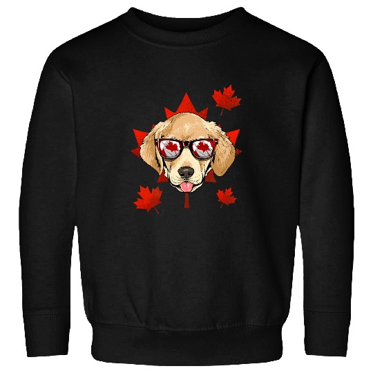 Labrador Lab Dog Canadian Labrador Dog Maple Leaf Patriotic Canada Flag 310 Sweatshirts