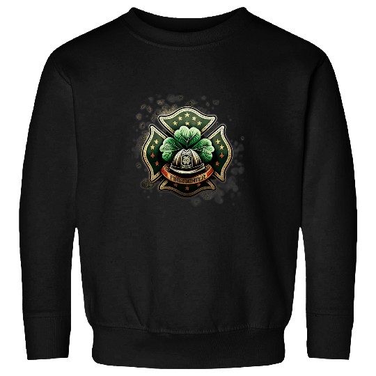 Fireman Firefighter vintages Shamrock Irish Firefighter St Patricks USA Fireman Firemen Sweatshirts