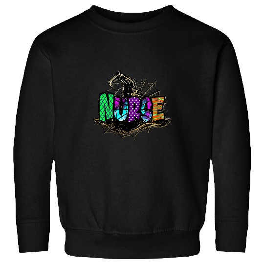 Halloween nurses Nursing Cute Health Worker Halloween Pattern 71 Sweatshirts