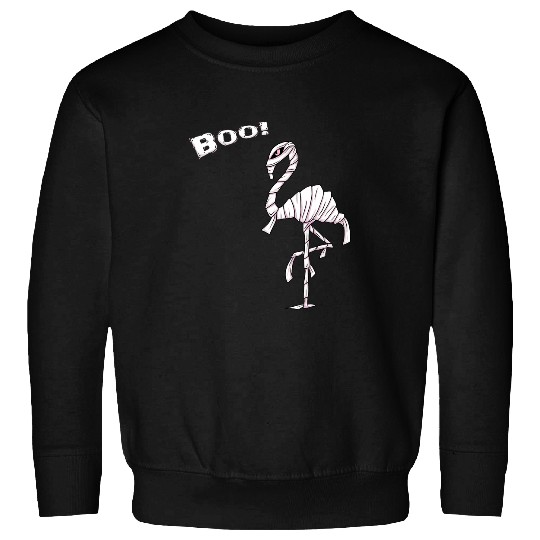 Boo Pink Halloween Flamingo Mummy Costume Sweatshirts