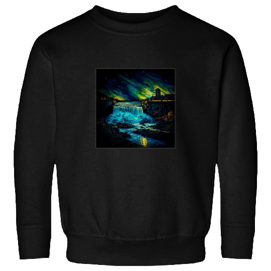Surrealism Starry Night Niagara Falls 1 Sweatshirts