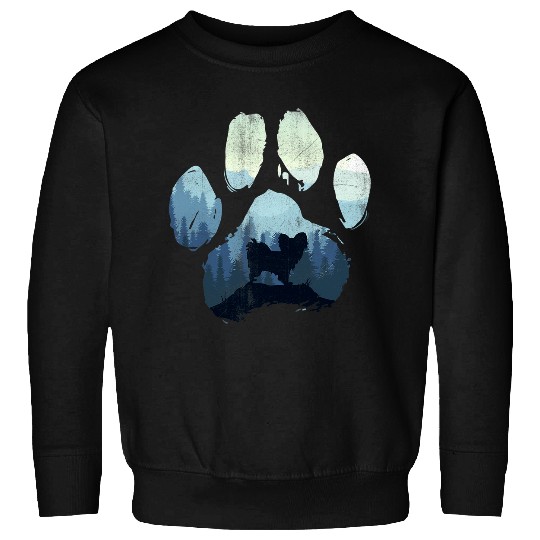 Chion Dog Paw Mom Dad Mountains Sweatshirts