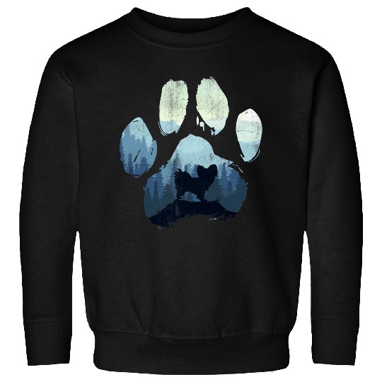 Chion Dog Paw Mom Dad Mountains Sweatshirts