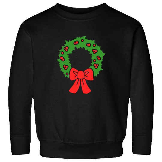 Christmas wreath tees wreath arts holiday wreath Sweatshirts