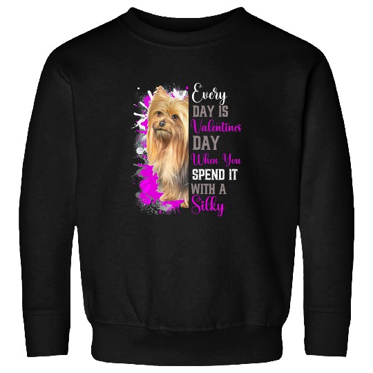 Funny Valentines Day Silky terrier Mom Mother Dog Australian Sweatshirts