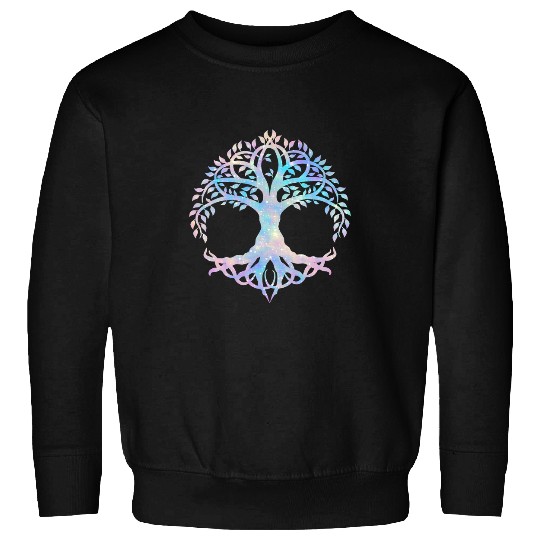 Namaste Yoga Tree of Life Symbol Colour Yoga Meditation Celtic Meditation Sweatshirts
