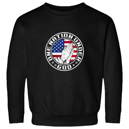 Christian One Nation Under God 4th of July Independence Day Prayer Christ Sweatshirts