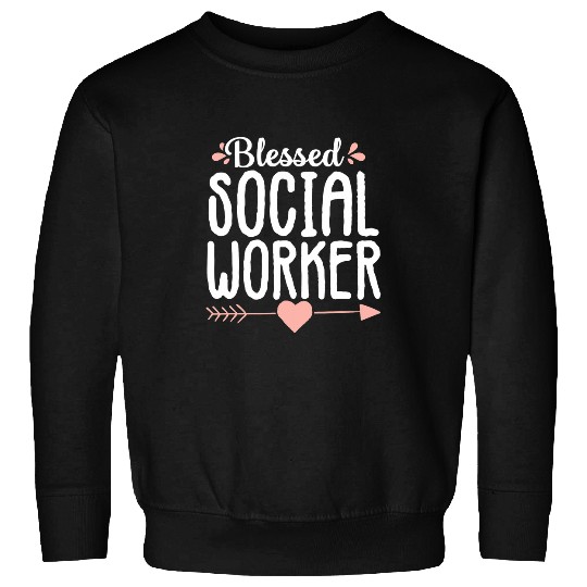 Blessed Social Worker Cute Gift for Women Sweatshirts