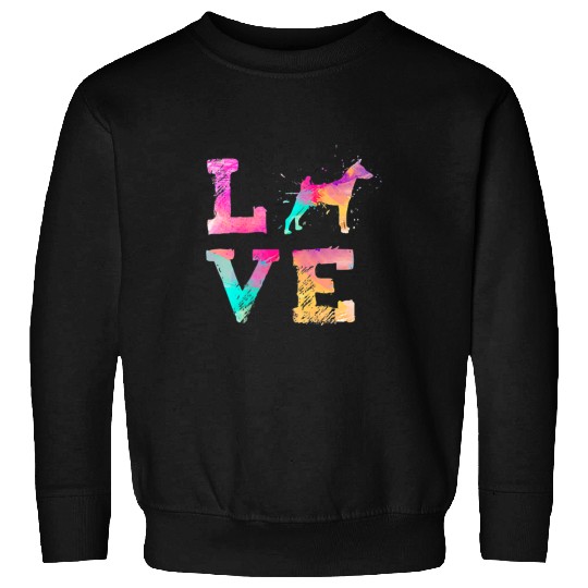 Dog Basenji Watercolor Paint Basenji Mom Dog in Pocket Sweatshirts