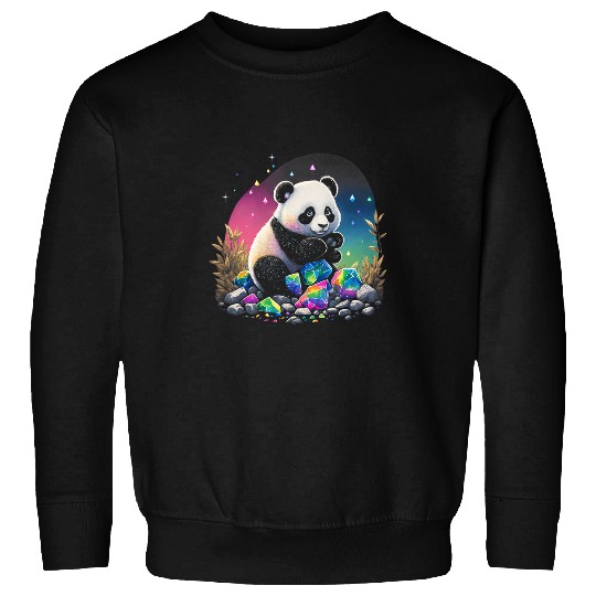 Funny Bear Esoteric Panda Art Crystals Cute Illustration Design 2 2 Cute Bears Sweatshirts