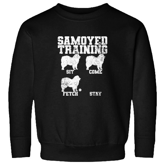 Dog Samoyed Trainer Vintage Sweatshirts