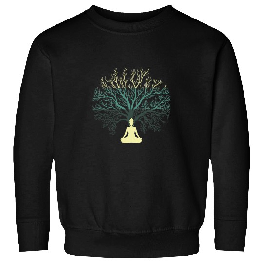 Namaste Yoga Tree of Life Yoga Zen Meditation Buddhism Spiritual Meditation Sweatshirts