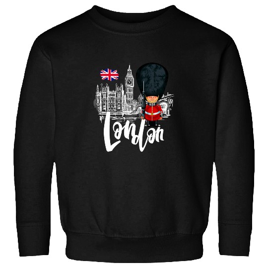 Cool London with London Guards Illustration Sketch Drawing Sweatshirts