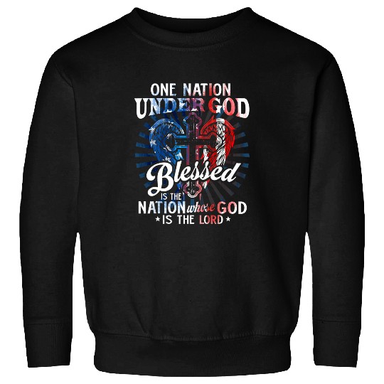 Christian One Nation Under God One Nation Under God Jesus Flag 29 Christ Sweatshirts