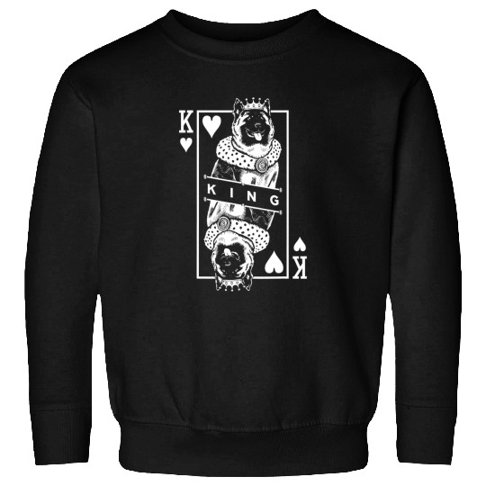 Dog Akita American Akita Inu King Of Hearts Funny Dog Lover Pop Art Sweatshirts