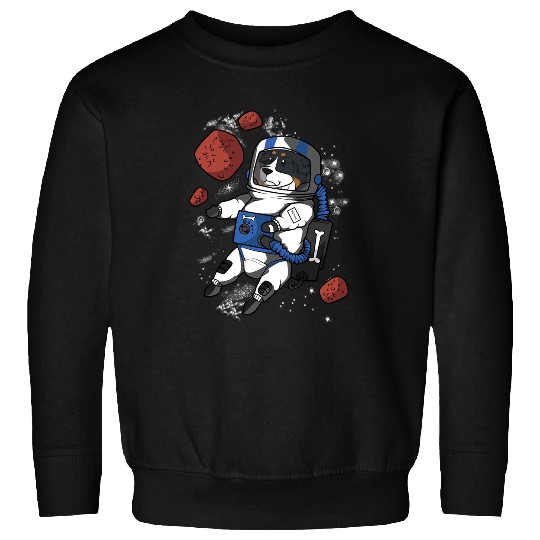 Dog Funny Bernese Mountain Dog Astronaut Space Travel paw Sweatshirts