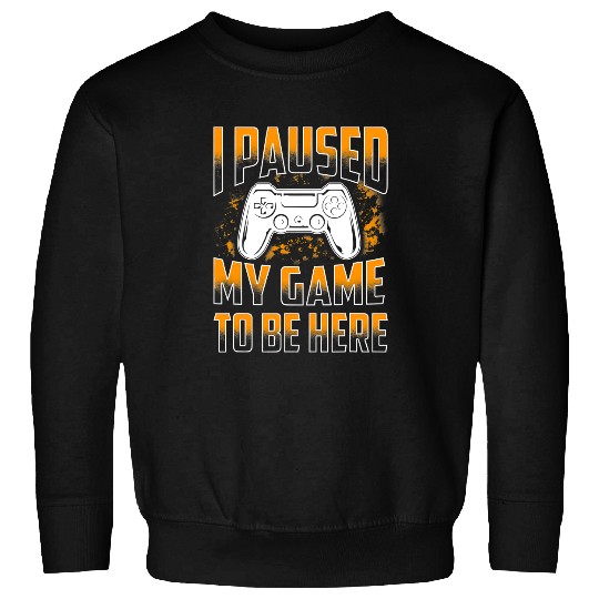 Game Gaming I Paused My Game To Be Here Mens Boys Funny Gamer Video Game 363 Gamer Loving Game Sweatshirts