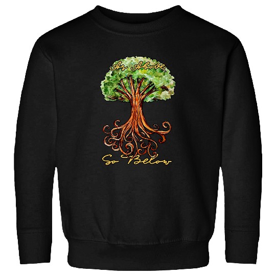 As Above so Below druid art tree of life Sweatshirts